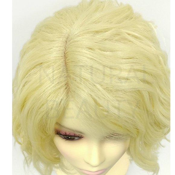 Blonde Lace Front Wavy Lob Heat Resistant Wig - Picture 4 of 5